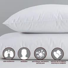 Travesseiros Percal 100% Algodão 200 Fios – 50 x 70 cm