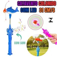 Catavento Infantil Divertido com Hélice Brinquedo de Girar ao Vento