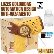 Pistola de Bolhas Capivara Automática Infantil com Luzes Coloridas