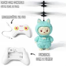 Drone Infantil Voador com Sensor de Mão e LED