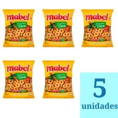 Biscoito Rosquinha de Coco Mabel 600g Kit 5
