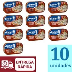 Kit 10 Sardinha em Óleo Sabor Defumado Gomes da Costa 125g