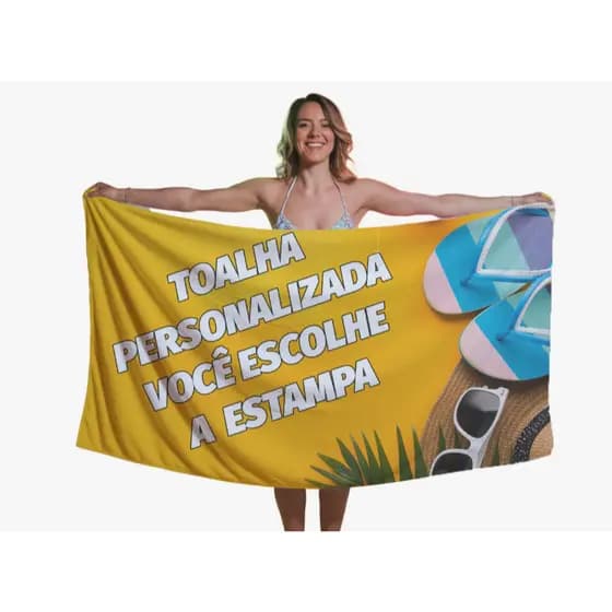 Toalha Personalizada C/ Sua Imagem Ou Foto - Praia Piscina Banho - dia dos pais - presente - Aniversário