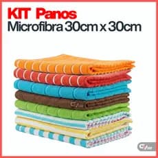 Kit Panos De Limpeza Microfibra alta absorção Multiuso 30x30 com 3, 6, 9 ou 12 unidades