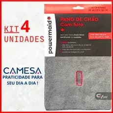 Pano de Chão Microfibra com Furo Alta Absorção Grande 60x50cm