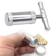 1Pc Prático Metal Pólen Erva Imprensa Compressor De Alumínio Pressão Moedor Especiarias Mão Triturador Acessórios