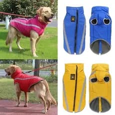 XL-6XL Roupas Impermeáveis Para Cães Grandes Inverno Quente Jaquetas Acolchoado Velo Casaco Animais De Estimação Seguran