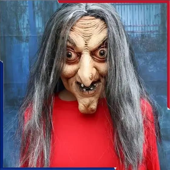 Máscara De Bruxa Assustadora De Halloween Para Exterior, Casa Mal-assombrada, Sala Secreta De Fuga, Susto, Assustador, V
