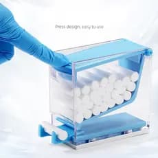 1pcs Dental Cotton Roll Dispenser Dentista Prensa Tipo Dentária Caixa De Armazenamento De Rolos De Algodão