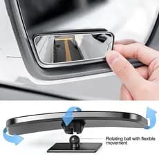 TKEY 2 Pçs 360 Graus Ajustável Carro Grande Angular Espelho De Ponto Cego Quadro Quadrado Convexo Claro Retrovisor Auxil