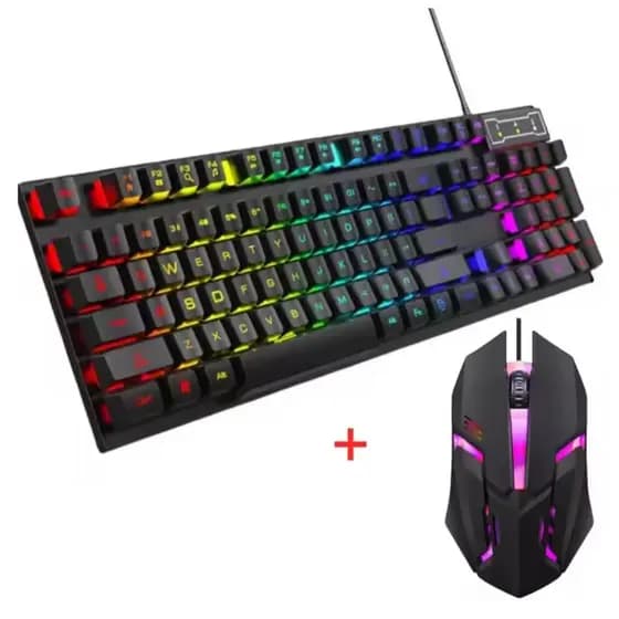Teclado e Mouse Gamer Usb Lehmox Ley-45 RGB a prova de respingo