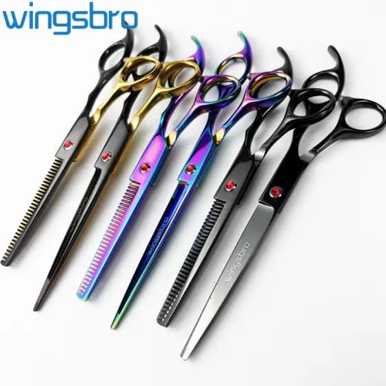 Wingsbro Tesoura De Cabelo De 7 Polegadas Desbaste Profissional Barbeiro Para Cabeleireiro Barbearia Ou Uso Doméstico
