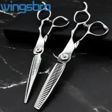 Wingsbro 6.5 Polegada Salão De Beleza Profissional Barbeiro Corte De Cabelo Tesoura Desbaste Conjunto Cabeleireiro Corte