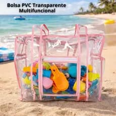 Bolsa Transparente 100% PVC Piscina Praia Enfermagem Jumbo Multiuso