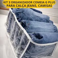 Kit 3 Colmeias Organizadoras GG Plus ideal para Jeans Camisas Toalhas Roupas de Inverno