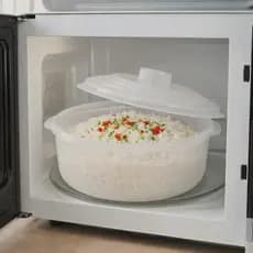 Panela Multiuso P/ Micro-ondas Com Tampa P/ Arroz E Legumes
