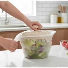 Secador De Salada e Escorredor Manual Plasutil 4 Litros