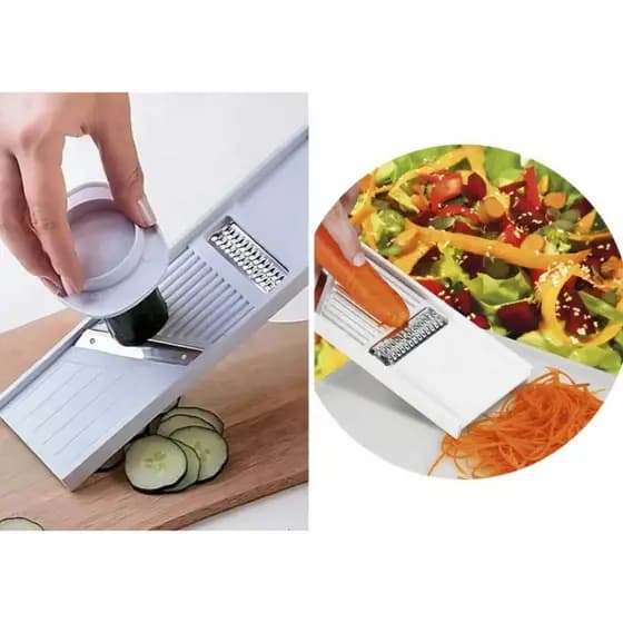Cortador Fatiador Ralador e Boleador De Legumes e Queijo Dupla Face 25cm