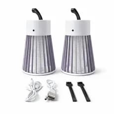 Kit 2 Mata Mosquito Pernilongos Moscas Silenciosa Luz Ultravioleta LED Eficiente