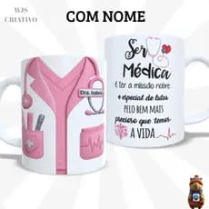 Caneca Medicina Jaleco 3D Xícara Personalizada Presente Médica Porcelana