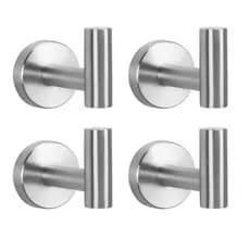 Kit 4 Ganchos De Aço De Toalha Para Banheiro Cozinha Luxo
