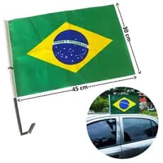 Bandeirinha do brasil Bandeira Brasil Suporte Haste Janela Carro