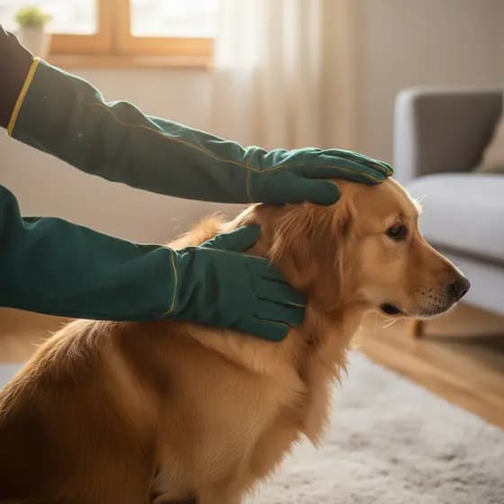 Luva Anti Mordida Proteção Cachorros Gatos Répteis Ave Tosa 65cm