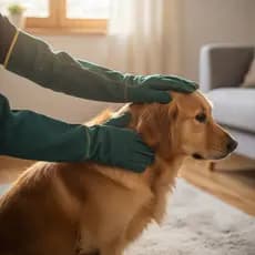 Luva Anti Mordida Proteção Cachorros Gatos Répteis Ave Tosa 65cm