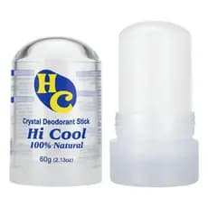 Desodorante Pedra Sal Hi Cool Cristal Vegano, Crystal Deo Stick Sem cheiro - Natural Sem Fragrância 60g Sem Alumínio