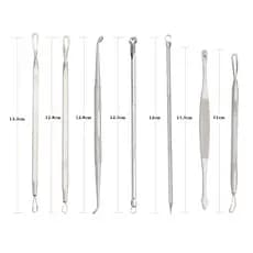 Kit7 agulhas de aço inoxidável para remoção de acne, cravos e espinhas.
