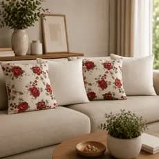 Kit Capas de Almofada 45x45 Decorativas Floral Luxo Sala Sofá Quarto com Zíper