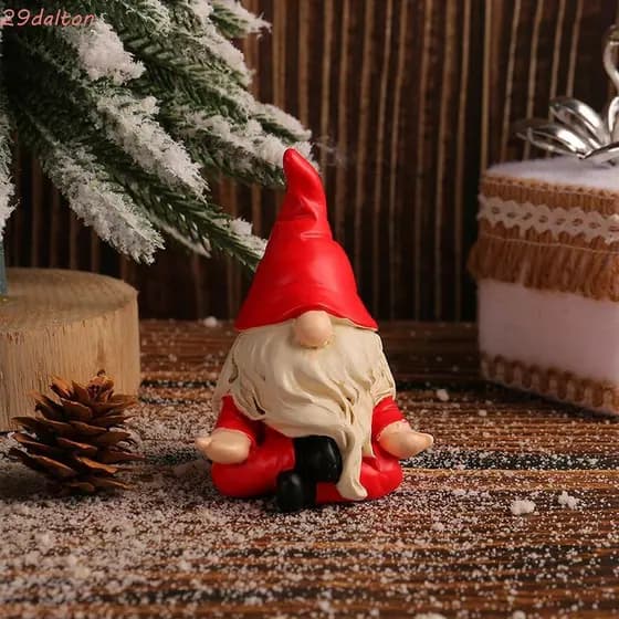 DALTON Mini Estatuetas De Papai Noel , Artesanato Em Resina , Enfeites Anões De Ioga Feitos À Mão , Festival Fofo Criati