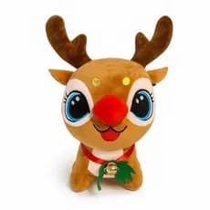 Pelúcia Rena c/ Guizo Natal Grande Macia Presente Brinquedo Decoração Fibra Siliconada Premium