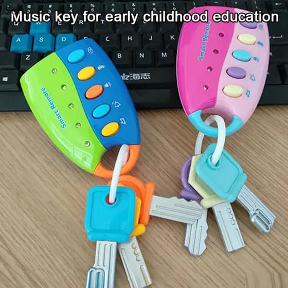 [Chaveiro De Controle Remoto Para Bebês Musical Carros Chave De Brinquedo Chanin Light Play Education Keychain COD