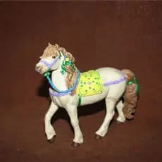 Simulação modelo Animal feito à mão Micro-batedor cena decoração influenciador cavalo branco três-
