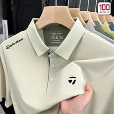 TayIorMade TaylorMade golf masculino de manga curta respirável de secagem rápida Stretch Top masculino golfe camisa de b