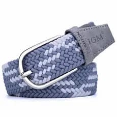 Cinto de golfe masculino feminino mesmo estilo elástico trançado cinto masculino pino fivela golfe esportes ao ar livre