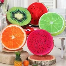 Almofada de Fruta Ubyer, Almofada Macia para Escritório, Almofada Divertida para Sofá, Almofada de Pelúcia, Brinq