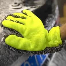 [Forte absorção de água] Luvas de lavagem de carro de Chenille Coral Fleece Toalha de carro dedicada resistente a arranh
