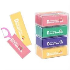 60 Peças De Fio Dental Portátil Premium , embalado individualmente , Limpeza eficaz Sabor Frutas