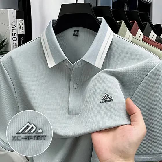 Camisa polo masculina de negócios manga curta lapela Casual impresso legal camisa polo masculina meia manga topo