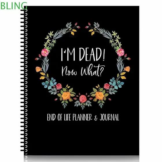 Planejador De Fim De Vida BLING , Redução De Estresse Quando Vou Apostila Caderno De Planejamento De Legado