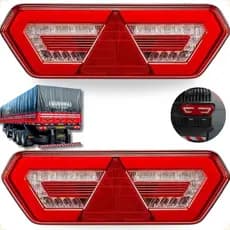 Lanterna de Led Traseira Guerra Diamond 3 III 12V Padrão Original Caminhão Carreta Semi Reboque