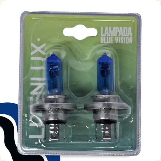 Kit de Farol Halógeno Lâmpada Carro Moto H4 Farol Alto e Baixo 60/55W Par Super Branca 12V Universal
