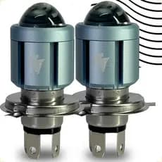 Lâmpada Farol Projetor Led H4 Bicolor Branca e Amarela 1500Lm Moto Carro Super Forte Stallion 9-80V