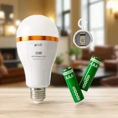 Lâmpada de Emergência LED 20W Bivolt Potente Funciona 4h e Liga Sozinha na Falta de Energia