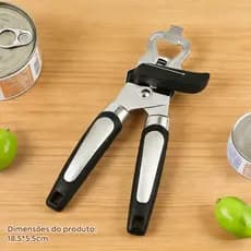 Abridor De Latas E Garrafas Aço Inox Profissional Casa