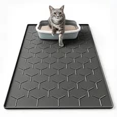 Tapete de silicone para areia de gato – Impermeável e resistente à urina – Fácil de limpar