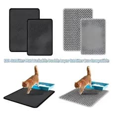 MIW Tapete Coletor de Areia para Gato em Eva Dupla Camada 62x76cm Lavável Higiênico Anti Respingo