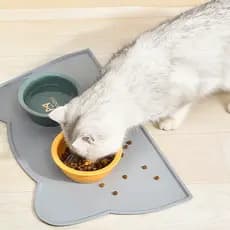 Tapete para alimentação de cães e gatos, impermeável e antiderrapante, fácil de limpar